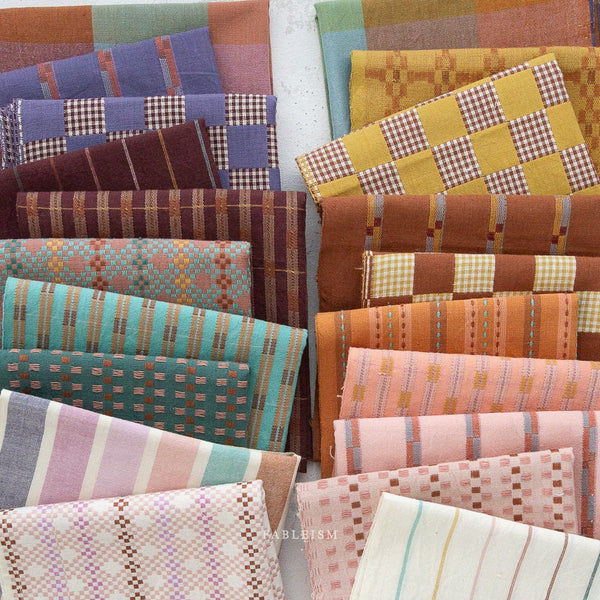 Preorder Track Stripe in Blossom Pink CSW-10-BLOSSOM-PINK | Canyon Springs by Fableism Supply Co. | Continuous Yardage | Fat Quarter