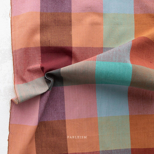 PREORDER Happy Place Checkers in Strata CSW-01-STRATA | Canyon Springs by Fableism Supply Co. | Continuous Yardage | Fat Quarter