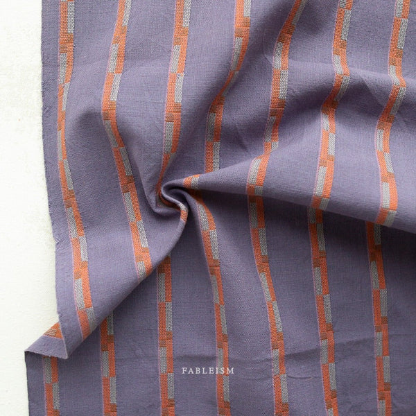 PREORDER Track Stripe in Iris CSW-10-IRIS | Canyon Springs by Fableism Supply Co. | Continuous Yardage | Fat Quarter
