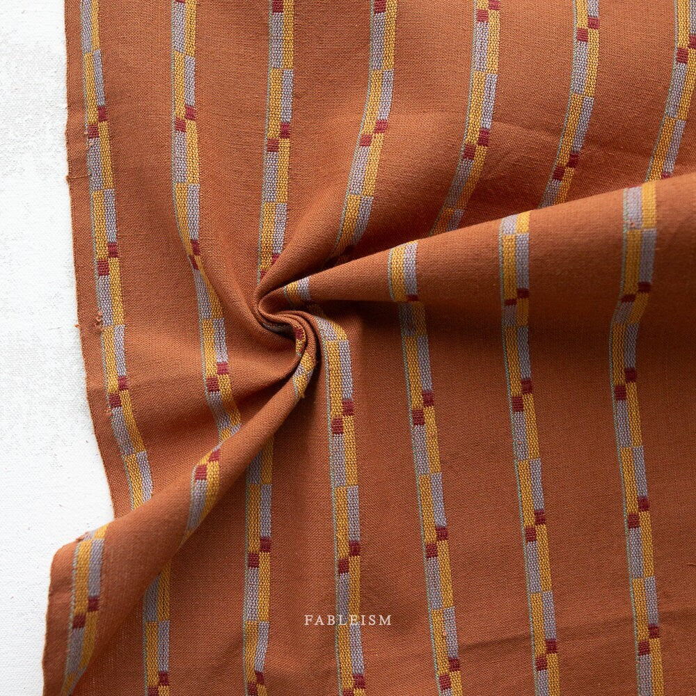 PREORDER Track Stripe in Umber CSW-10-UMBER | Canyon Springs by Fableism Supply Co. | Continuous Yardage | Fat Quarter