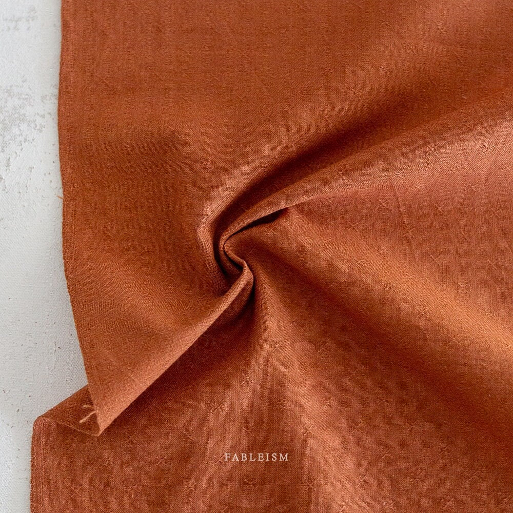 Umber FSW-097-UMBER | Sprout Woven by Fableism Supply Co. | Continuous Yardage | Fat Quarter | Cotton Yarn Dyed Wovens