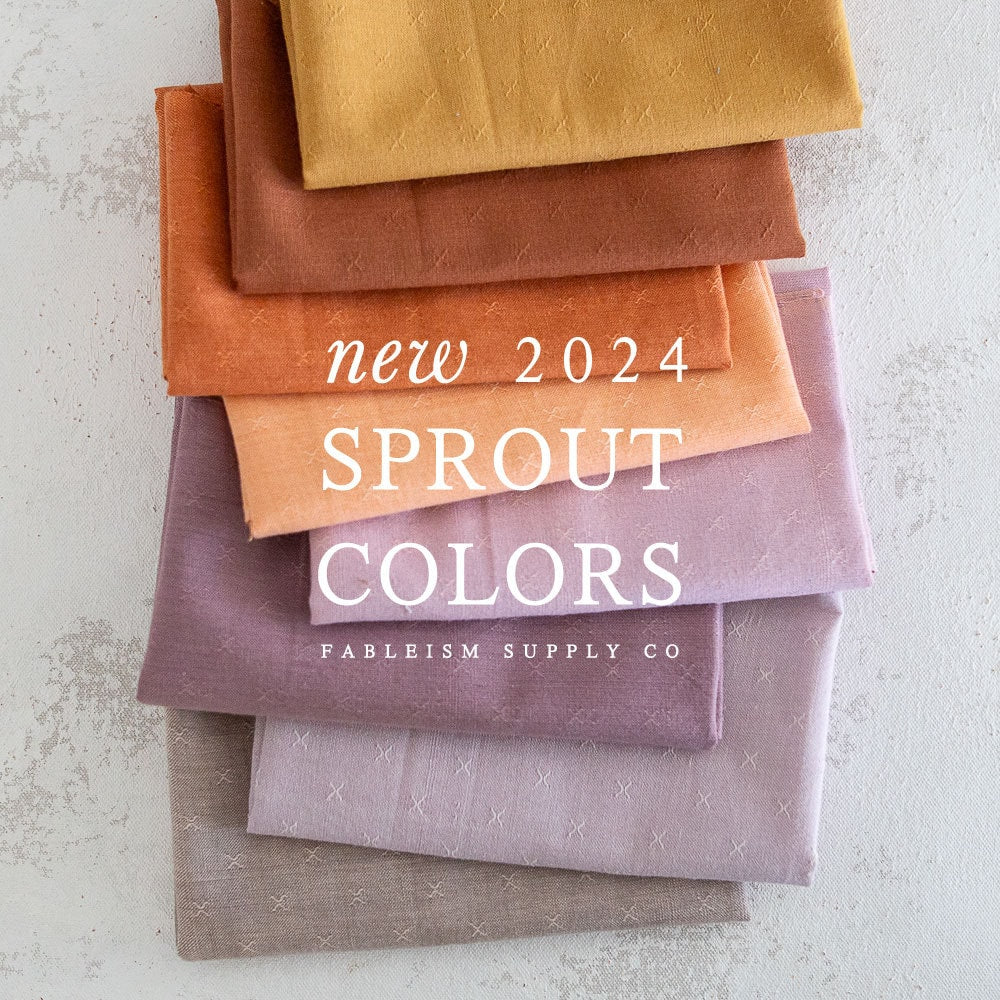 Sprout Wovens by Fableism Supply Co. | New 2024 Sprout Colors | 8 Yarn Dyed Woven Fabrics | Fabric Bundle | BUNDLE-228
