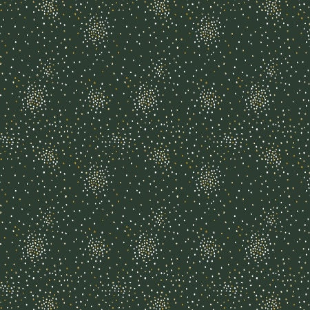 Clusters Evergreen Metallic CS107-EV16M | Cotton + Steel Basics | Blender Fabric | Continuous Yardage | Fat Quarter