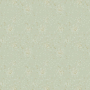 Clusters Iced Mint Metallic CS107-IM15M | Cotton + Steel Basics | Blender Fabric | Continuous Yardage | Fat Quarter
