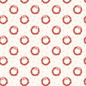 Wreath Candy Cane AC601-CC2 | Tinsel On The Trail by Ash Cascade | Cotton + Steel | Continuous Yardage | Christmas Fabric