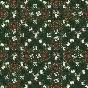Gather Festive Metallic AC602-FE1M | Tinsel On The Trail by Ash Cascade | Cotton + Steel | Continuous Yardage | Christmas Fabric