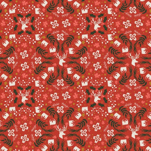 Gather Holly Metallic AC602-HO2M | Tinsel On The Trail by Ash Cascade | Cotton + Steel | Continuous Yardage | Christmas Fabric