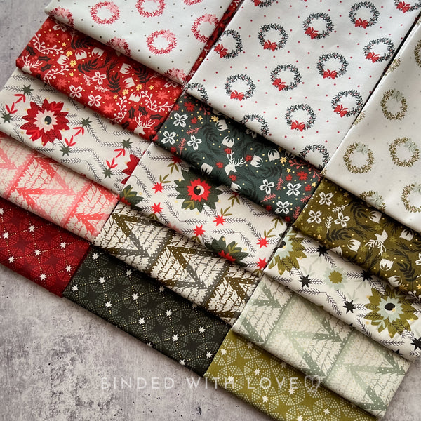 Tinsel on The Trail Full Collection by Ash Cascade | 15 Prints | Cotton + Steel | Precut Bundle | Christmas Fabrics | BUNDLE-229