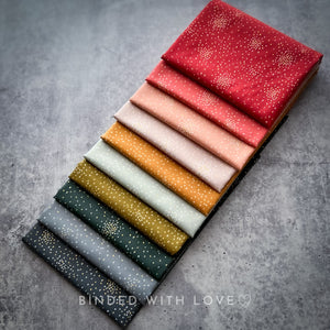 Clusters II Bundle | 10 Print Precut Bundle | Cotton + Steel | Gold Metallic Accent | Fat Quarter Bundle | Half Yard Bundle | BUNDLE-231