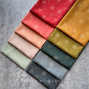 Clusters II Bundle | 10 Print Precut Bundle | Cotton + Steel | Gold Metallic Accent | Fat Quarter Bundle | Half Yard Bundle | BUNDLE-231