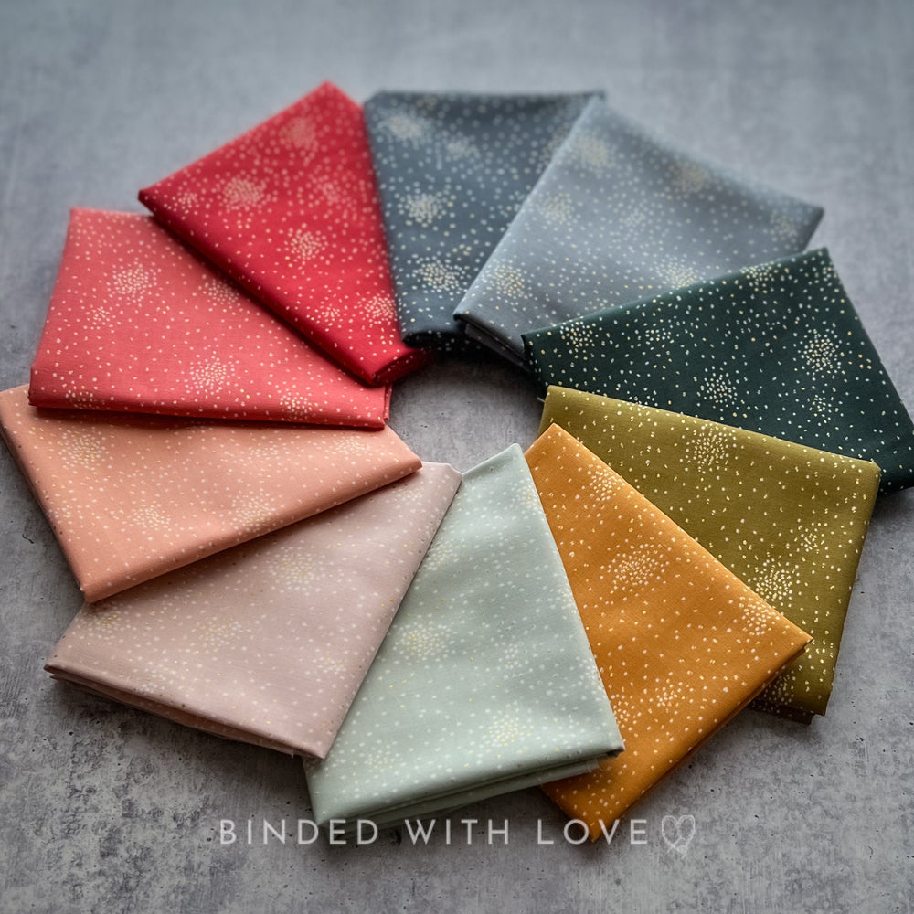 Clusters II Bundle | 10 Print Precut Bundle | Cotton + Steel | Gold Metallic Accent | Fat Quarter Bundle | Half Yard Bundle | BUNDLE-231
