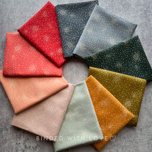 Clusters II Bundle | 10 Print Precut Bundle | Cotton + Steel | Gold Metallic Accent | Fat Quarter Bundle | Half Yard Bundle | BUNDLE-231