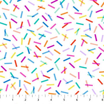 Confetti White Multi 92025-10 | Dovetail by Ghazal Razavi | Figo Fabrics | Continuous Yardage | Fat Quarter | Quilting Fabric | Low Volume