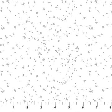Petals White Gray 92035-10 | Dovetail by Ghazal Razavi | Figo Fabrics | Continuous Yardage | Fat Quarter | Quilting Fabric | Low Volume