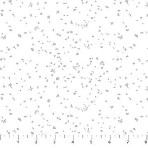 Petals White Gray 92035-10 | Dovetail by Ghazal Razavi | Figo Fabrics | Continuous Yardage | Fat Quarter | Quilting Fabric | Low Volume