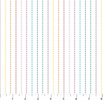 Stripes White Multi 92029-10 | Dovetail by Ghazal Razavi | Figo Fabrics | Yardage | Fat Quarter | Quilting Fabric | Low Volume
