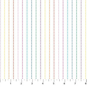 Stripes White Multi 92029-10 | Dovetail by Ghazal Razavi | Figo Fabrics | Yardage | Fat Quarter | Quilting Fabric | Low Volume