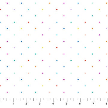 Ditsy Dots White Multi 92026-10 | Dovetail by Ghazal Razavi