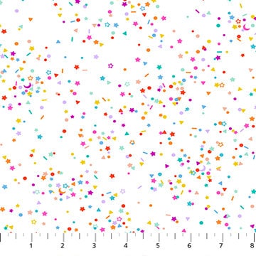 Sprinkles White Multi 92028-10 | Dovetail by Ghazal Razavi | Figo Fabrics | Yardage | Fat Quarter | Quilting Fabric | Low Volume