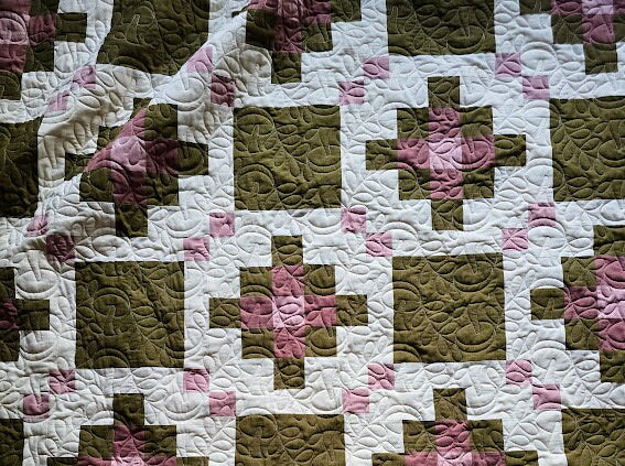 Meadow Patch Throw Quilt Kit | Pattern and Kit Designed by Thai Charm | Pattern NOT INCLUDED | Modern Quilt Kit | 62.5in x 75in