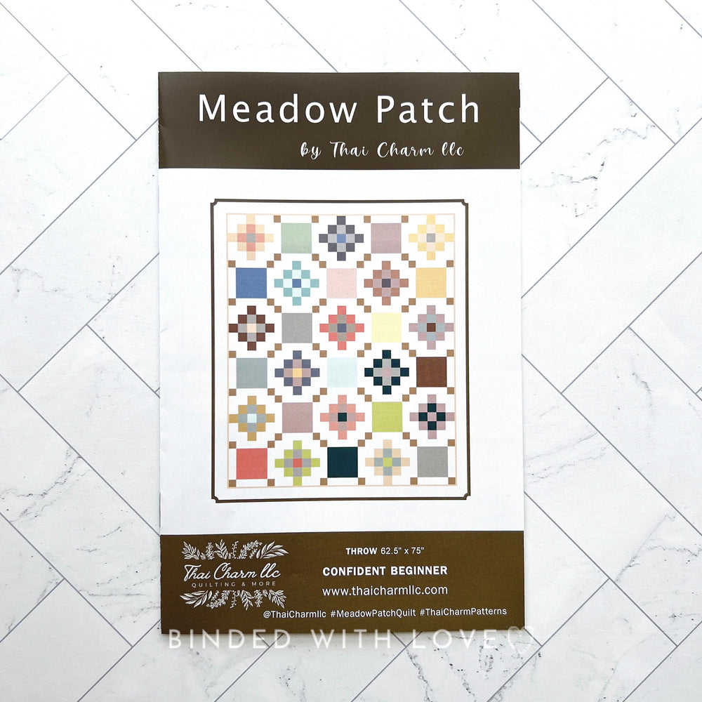 Meadow Patch Quilt by Thai Charm LLC | Printed Paper Pattern | Modern Quilt Pattern | Confident Beginner Skill Level