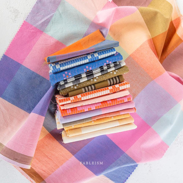 Astrid Weave in Pink/Red SWH-105-PINK-RED | Swedish Holiday by The House That Lars Built | Fableism Supply Co. | Yardage | Fat Quarter
