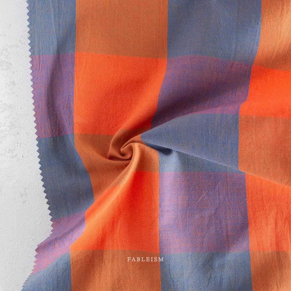 Plaid in Cobalt/Red SWH-101-COB-RED | Swedish Holiday by The House That Lars Built | Fableism Supply Co. | Continuous Yardage | Fat Quarter