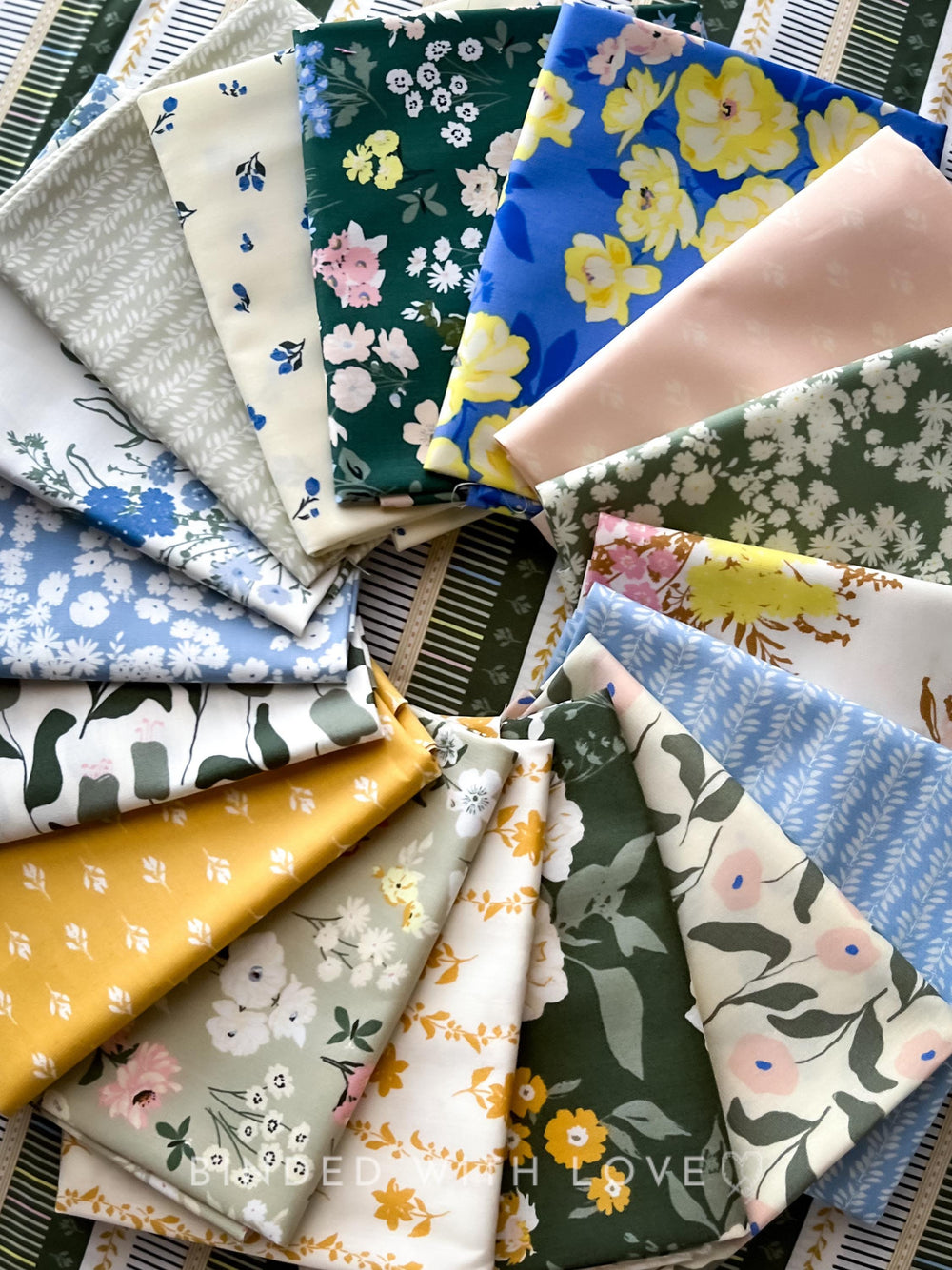 A Year In Petals by Bonnie Christine | Full Collection 16 Prints + Binding Fab | Art Gallery Fabrics | Fat Quarter Bundle | Half Yard Bundle