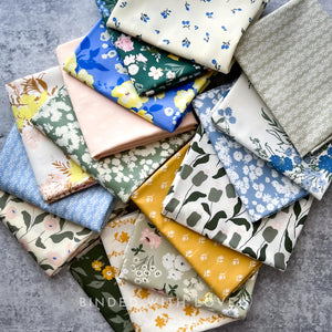 A Year In Petals by Bonnie Christine | Full Collection 16 Prints + Binding Fab | Art Gallery Fabrics | Fat Quarter Bundle | Half Yard Bundle