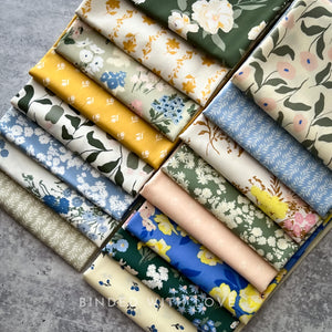 A Year In Petals by Bonnie Christine | Full Collection 16 Prints + Binding Fab | Art Gallery Fabrics | Fat Quarter Bundle | Half Yard Bundle