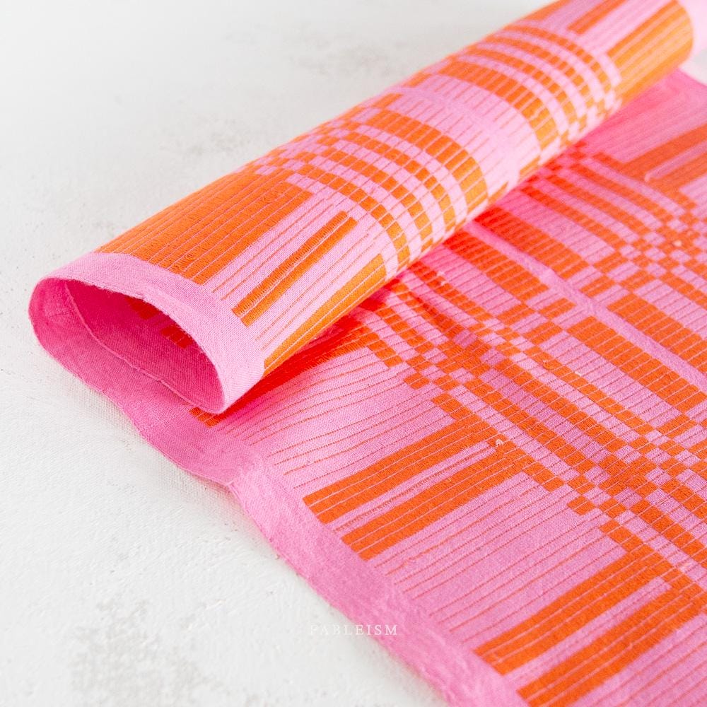 Astrid Weave in Pink/Red SWH-105-PINK-RED | Swedish Holiday by The House That Lars Built | Fableism Supply Co. | Yardage | Fat Quarter