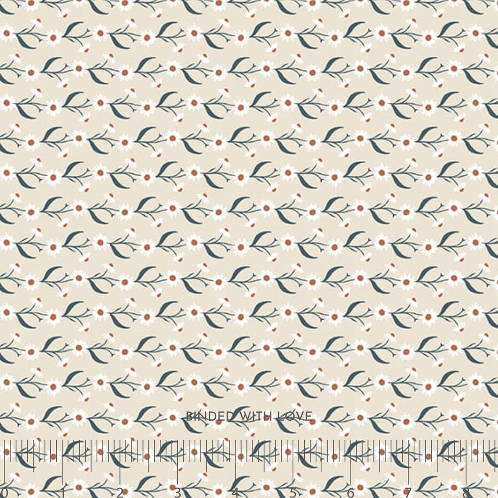 Daisy Chain Stripe Cream 7597-04 | Cottage Farmhouse Fusion by Maureen Fiorellini | Studio E Fabrics | Continuous Yardage | Fat Quarter