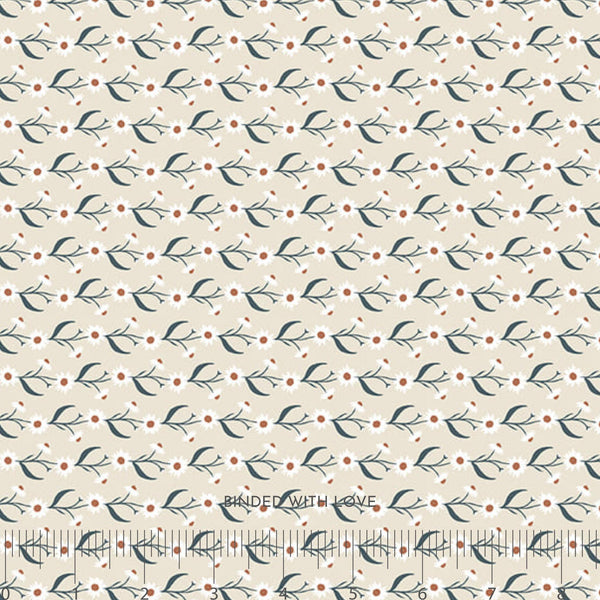 Daisy Chain Stripe Cream 7597-04 | Cottage Farmhouse Fusion by Maureen Fiorellini | Studio E Fabrics | Continuous Yardage | Fat Quarter