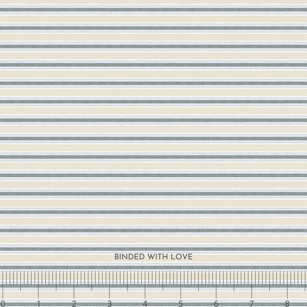 Ticking Stripe Cream 7107-47 | Cottage Farmhouse Fusion by Maureen Fiorellini | Studio E Fabrics | Continuous Yardage | Fat Quarter