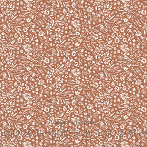 Small Monotone Floral Terra Cotta 7595-66 | Cottage Farmhouse Fusion by Maureen Fiorellini | Studio E Fabrics | Yardage | Fat Quarter