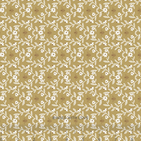Bees Dark Golden 7593-44 | Garden Party by Maureen Fiorellini | Studio E Fabrics | Continuous Yardage | Fat Quarter