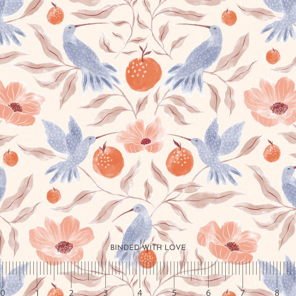 Birds Cream 90931-11 | Golden Hour by Jill Labieniec | FIGO Fabrics | Continuous Yardage | Fat Quarter