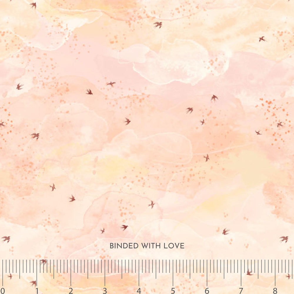 Sky Coral 90932-56 | Golden Hour by Jill Labieniec | FIGO Fabrics | Continuous Yardage | Fat Quarter