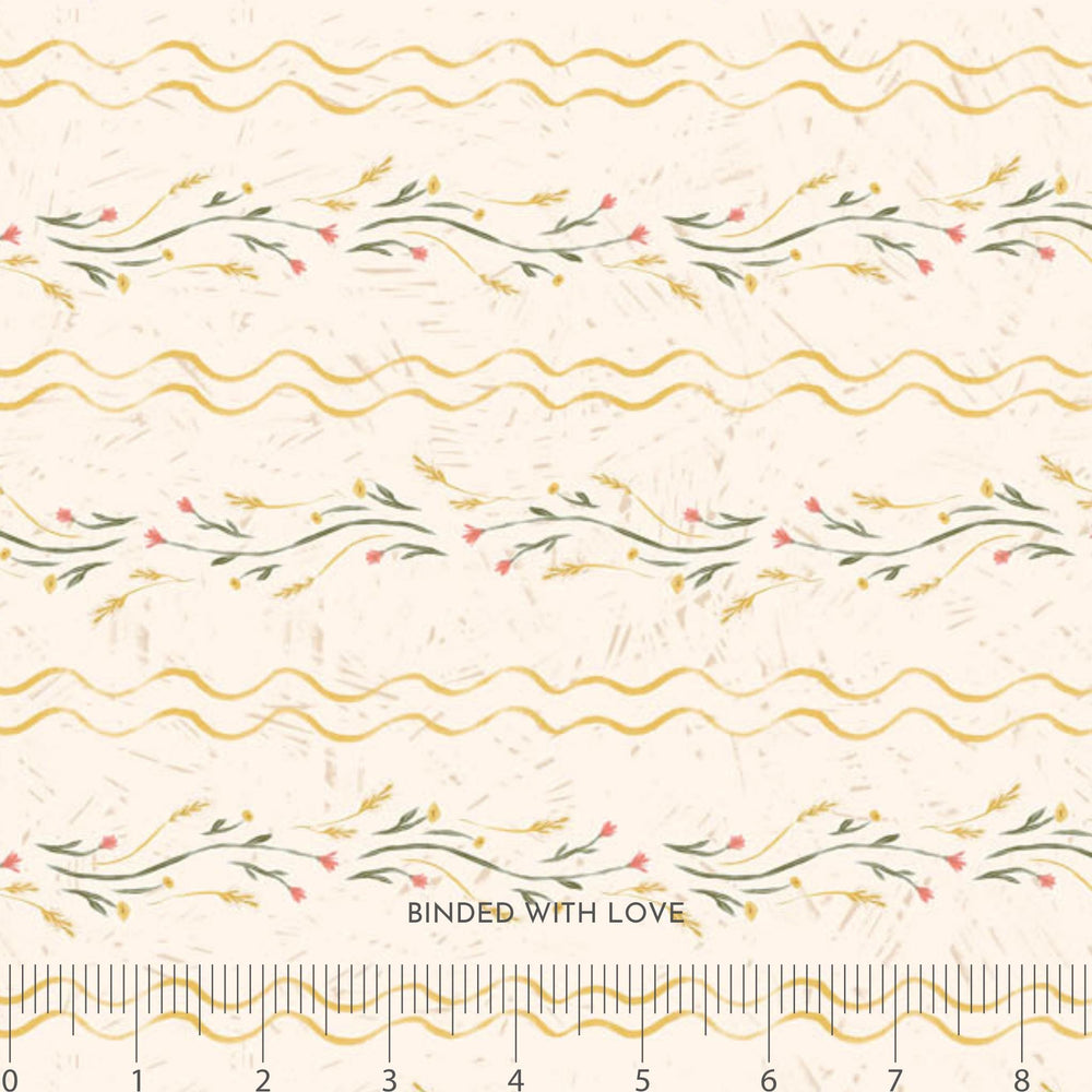 Stripe Cream 90937-11 | Golden Hour by Jill Labieniec | FIGO Fabrics | Continuous Yardage | Fat Quarter