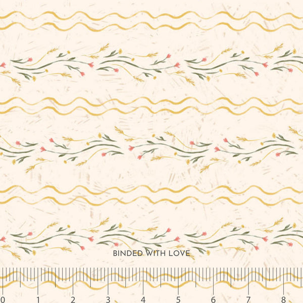 Stripe Cream 90937-11 | Golden Hour by Jill Labieniec | FIGO Fabrics | Continuous Yardage | Fat Quarter
