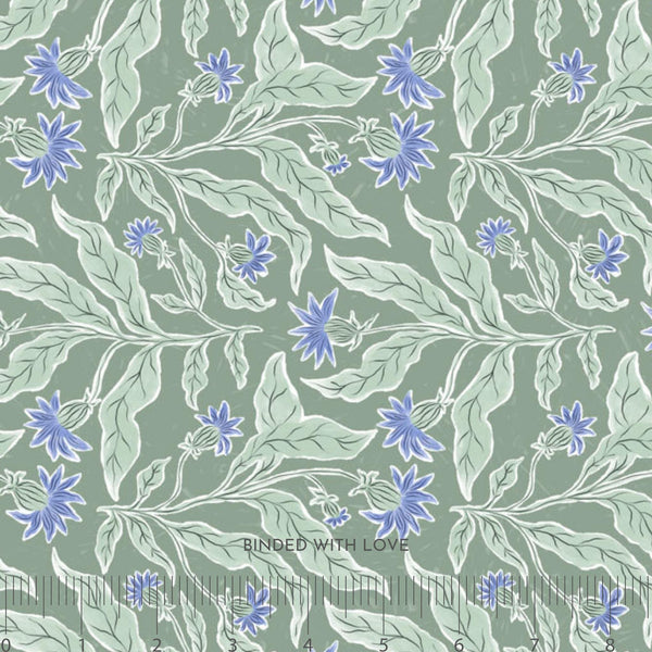 Thistle Green 90938-62 | Golden Hour by Jill Labieniec | FIGO Fabrics | Continuous Yardage | Fat Quarter