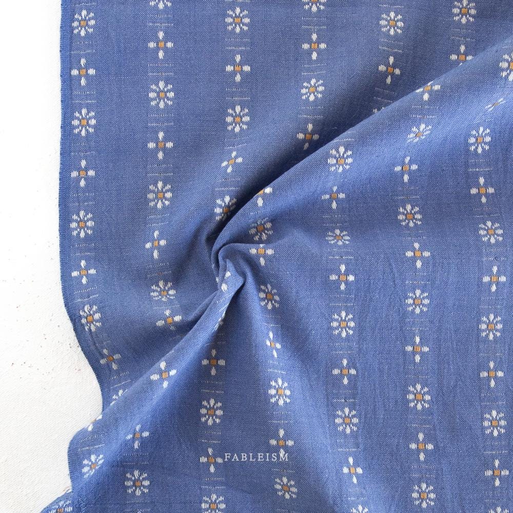 Daisies in Cornflower FOR-DAI-23-CORNFLOWER | Forest Forage by Fableism Supply Co. | Continuous Yardage | Fat Quarter | Yarn Dyed Wovens