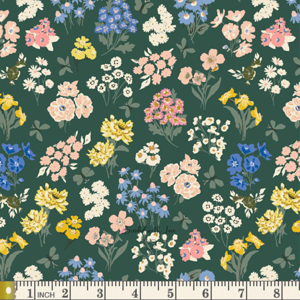 Bountiful Garden Night AYP49203 | A Year In Petals by Bonnie Christine | Art Gallery Fabrics | Continuous Yardage | Fat Quarter