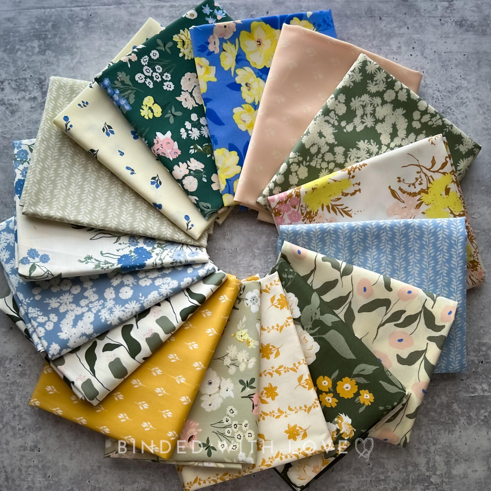 A Year In Petals by Bonnie Christine | Full Collection 16 Prints + Binding Fab | Art Gallery Fabrics | Fat Quarter Bundle | Half Yard Bundle