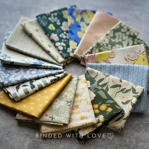 A Year In Petals by Bonnie Christine | Full Collection 16 Prints + Binding Fab | Art Gallery Fabrics | Fat Quarter Bundle | Half Yard Bundle
