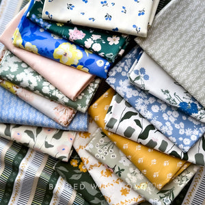 A Year In Petals by Bonnie Christine | Full Collection 16 Prints + Binding Fab | Art Gallery Fabrics | Fat Quarter Bundle | Half Yard Bundle