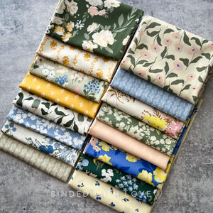 A Year In Petals by Bonnie Christine | Full Collection 16 Prints + Binding Fab | Art Gallery Fabrics | Fat Quarter Bundle | Half Yard Bundle