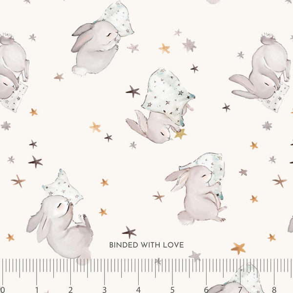 Nap Time Cream 90948-11 | Cotton-Tale by Bernadett Urbanovics | Figo Fabrics | Continuous Yardage | Fat Quarter | Quilting Fabric
