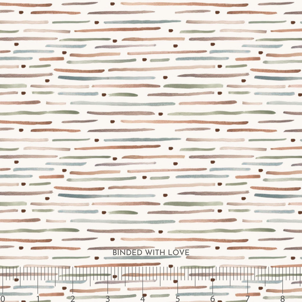 Stripe Cream 90952-11 | Cotton-Tale by Bernadett Urbanovics | Figo Fabrics | Continuous Yardage | Fat Quarter | Quilting Fabric