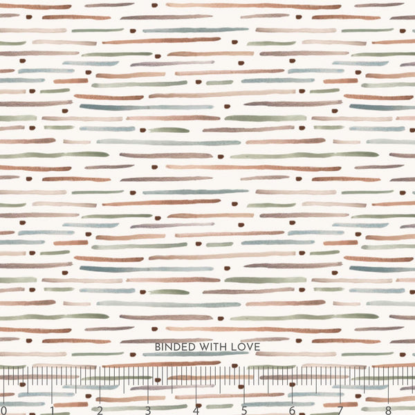 Stripe Cream 90952-11 | Cotton-Tale by Bernadett Urbanovics | Figo Fabrics | Continuous Yardage | Fat Quarter | Quilting Fabric